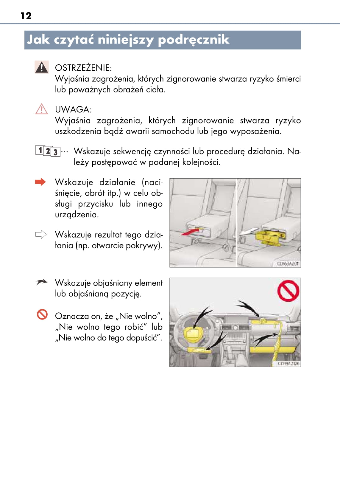 2018-2019 Lexus IS 300h Owner's Manual | Polish