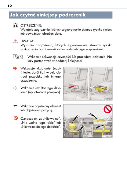 2018-2019 Lexus IS 300h Owner's Manual | Polish