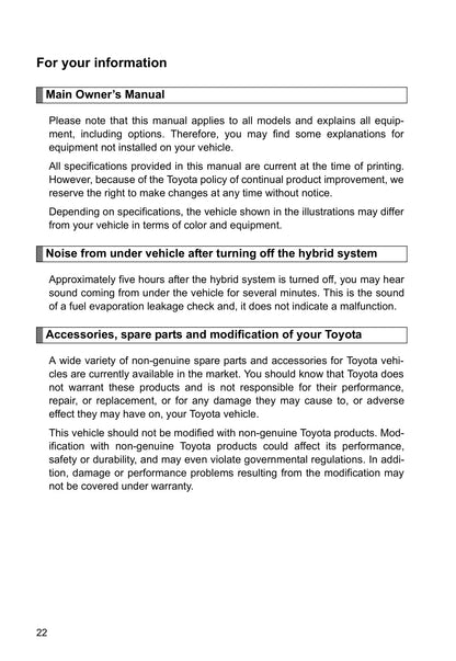 2015 Toyota Prius Plug-in Hybrid Owner's Manual | English