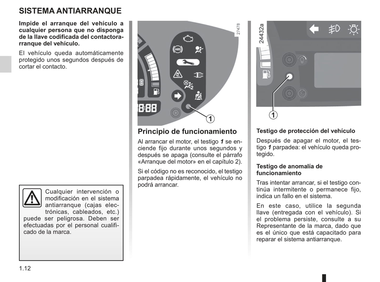 2012-2013 Renault Modus/Grand Modus Owner's Manual | Spanish