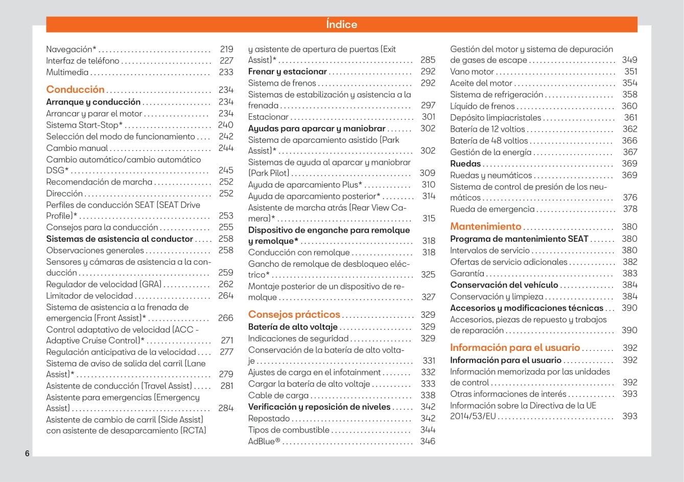 2020-2023 Seat Leon Owner's Manual | Spanish