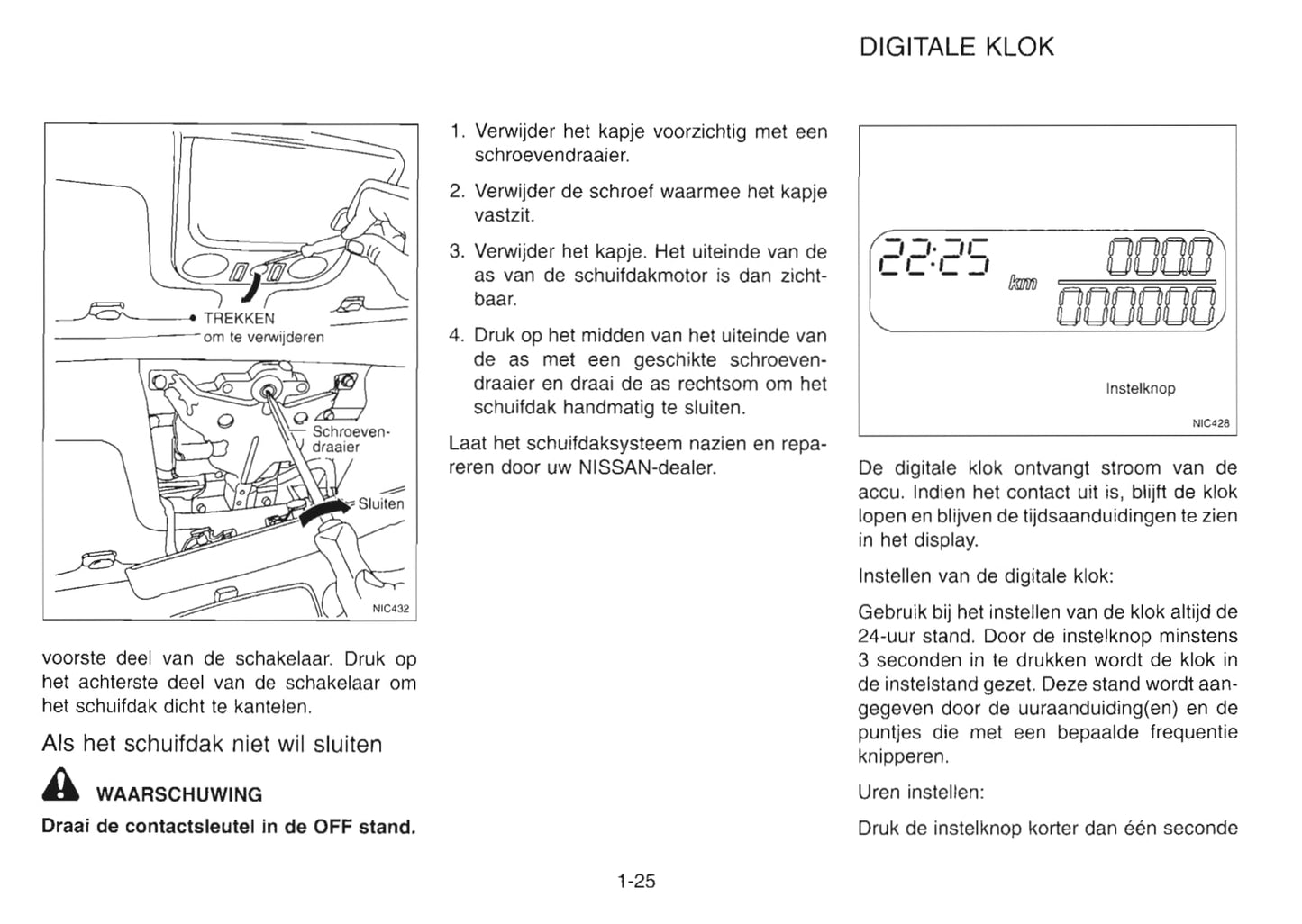 1999-2002 Nissan Primera Owner's Manual | Dutch