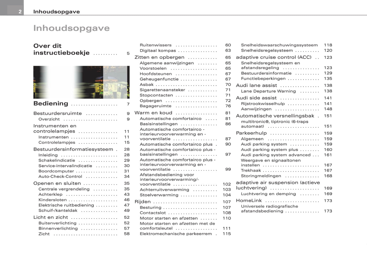 2008-2011 Audi A6 Owner's Manual | Dutch