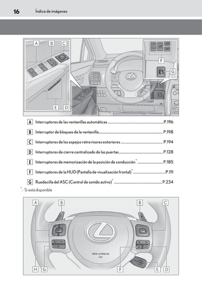 2018-2019 Lexus NX 300h Gebruikershandleiding | Spaans