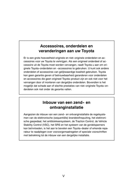 2005-2006 Toyota Yaris Owner's Manual | Dutch