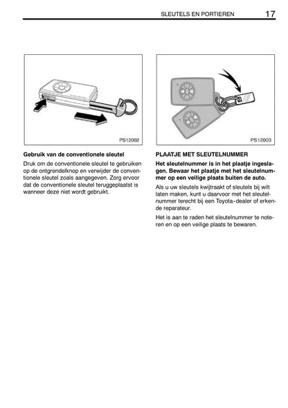 2005-2006 Toyota Yaris Owner's Manual | Dutch