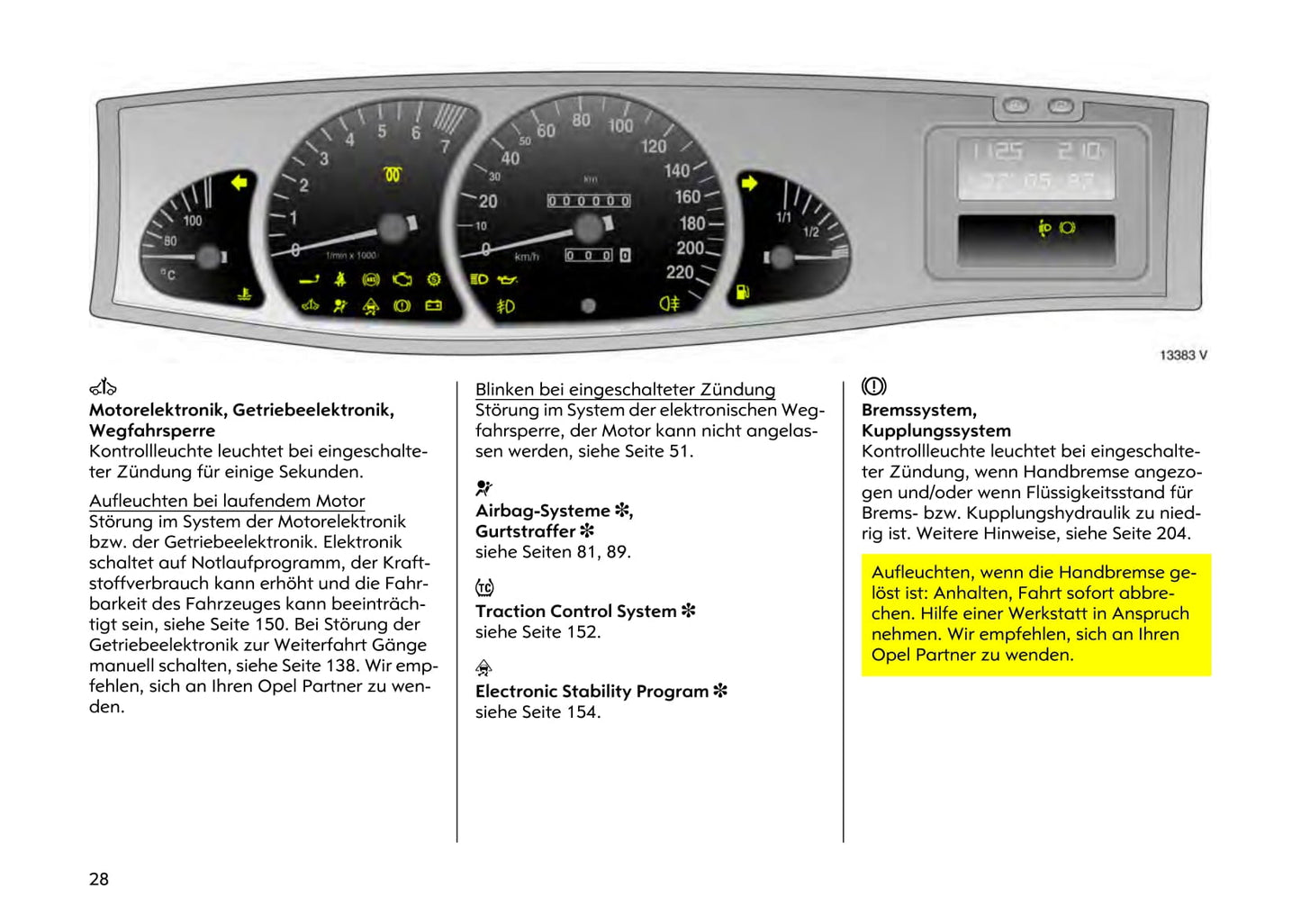 1999-2003 Opel Omega Owner's Manual | German