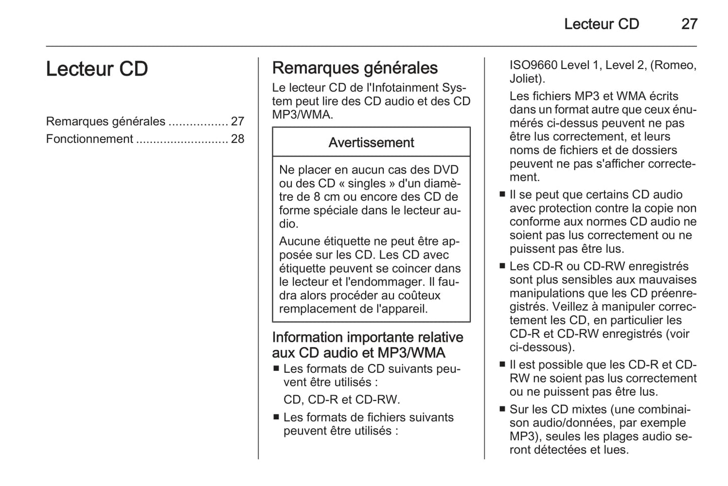 2015-2016 Opel Antara Owner's Manual | French