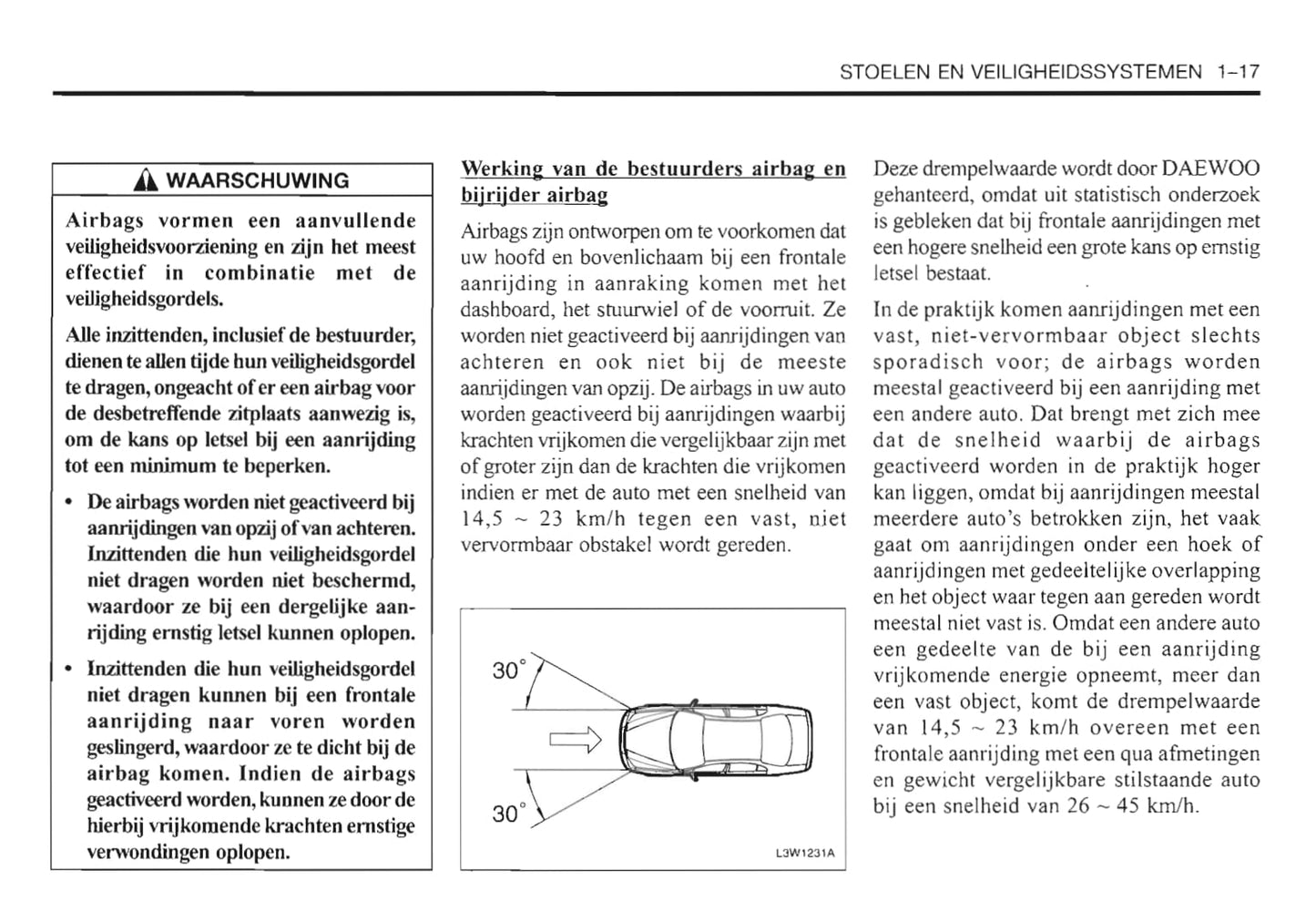 2000-2006 Daewoo Evanda Gebruikershandleiding | Nederlands