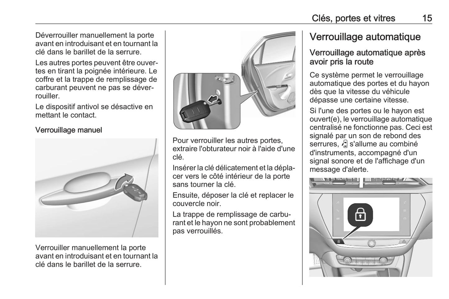 2019-2020 Opel Corsa Owner's Manual | French