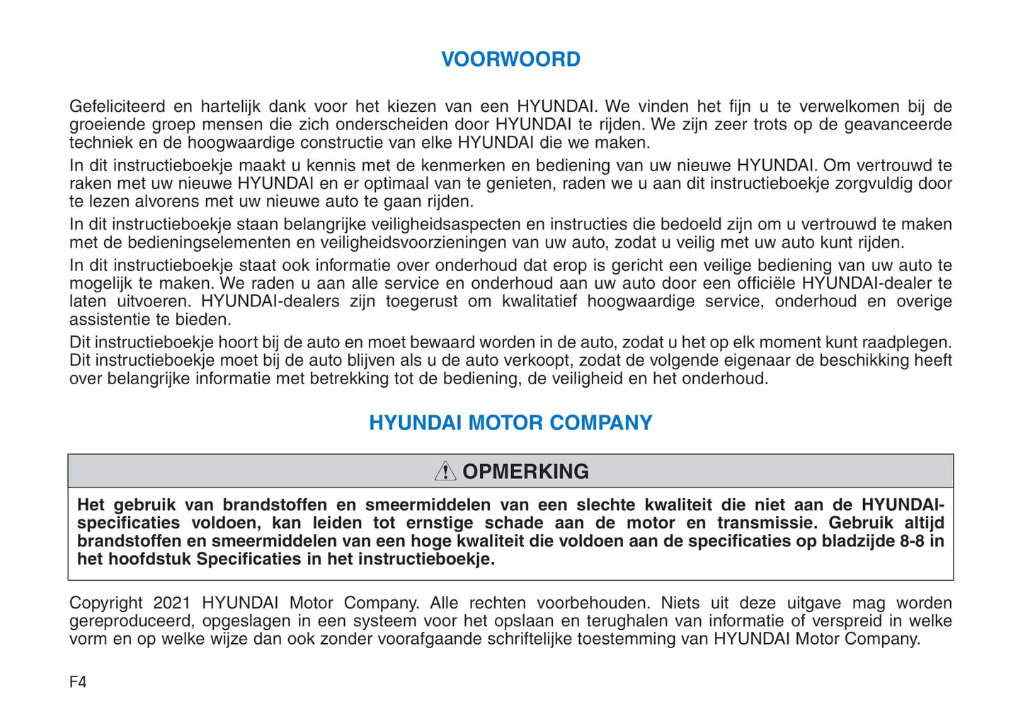 2020-2021 Hyundai i30 N Gebruikershandleiding | Nederlands