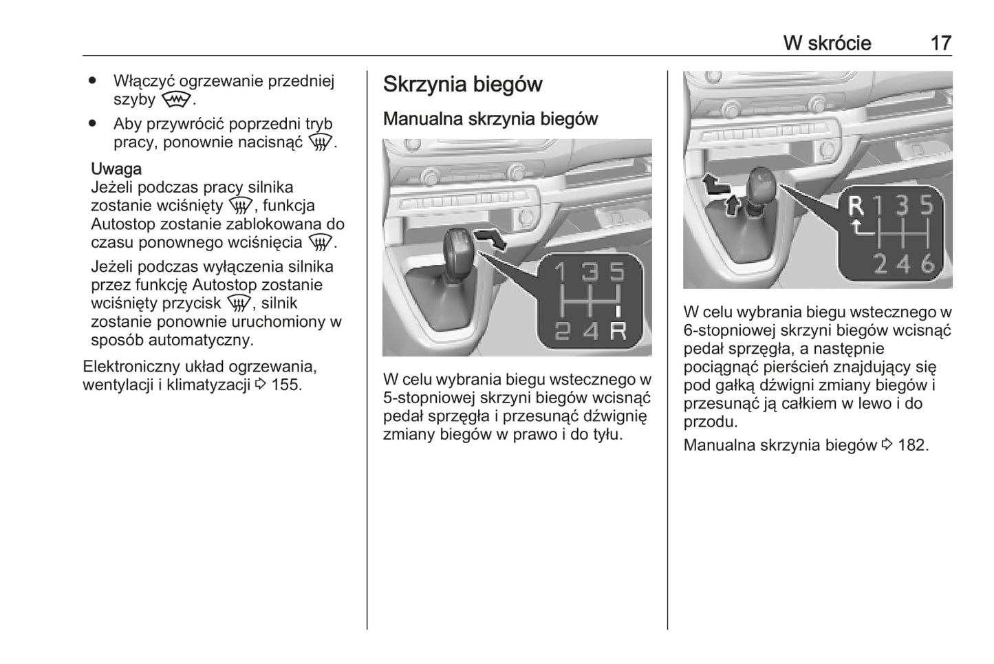 2020 Opel Vivaro Owner's Manual | Polish