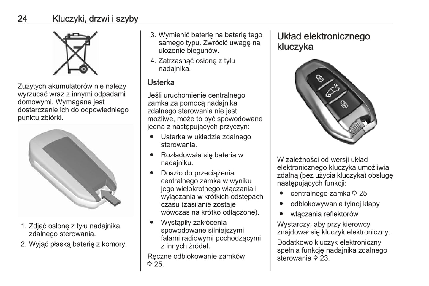 2020 Opel Vivaro Owner's Manual | Polish