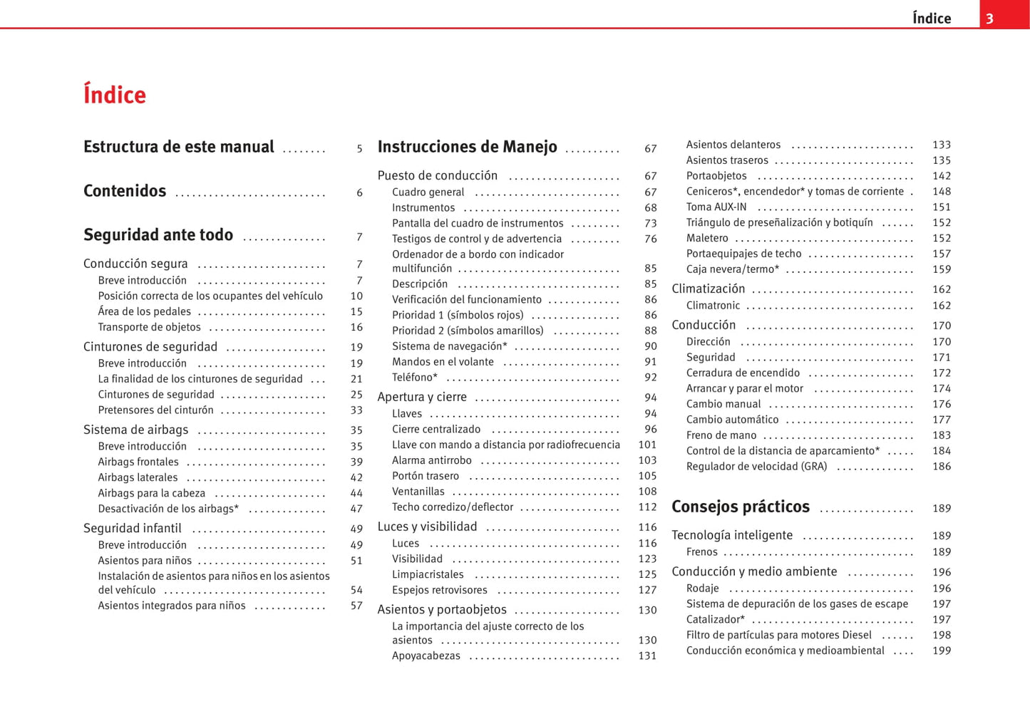 2000-2010 Seat Alhambra Owner's Manual | Spanish