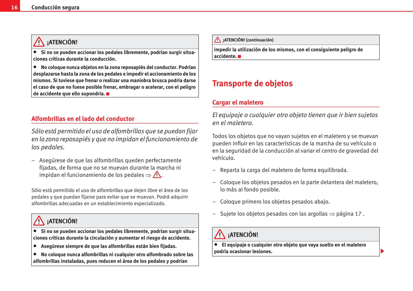 2000-2010 Seat Alhambra Owner's Manual | Spanish