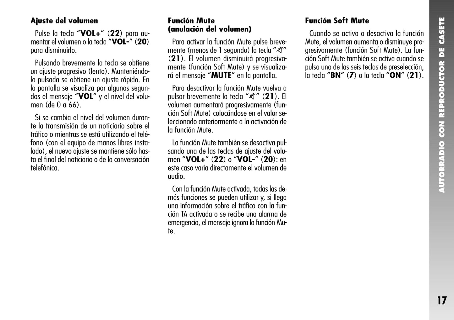 Alfa Romeo 156 / 156 GTA Autorradio Instrucciones 2004 - 2007