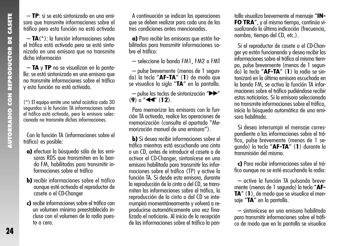 Alfa Romeo 156 / 156 GTA Autorradio Instrucciones 2004 - 2007