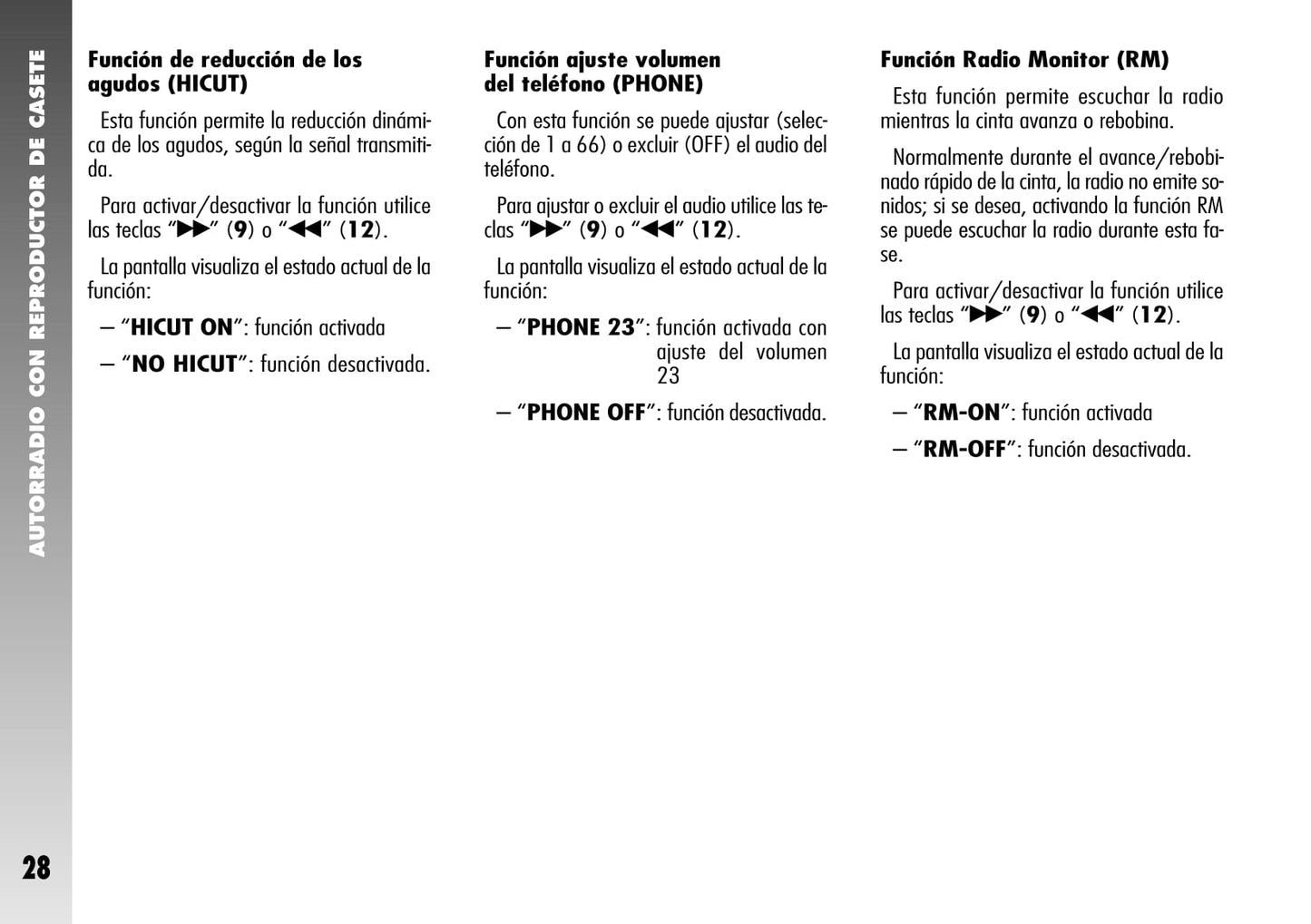 Alfa Romeo 156 / 156 GTA Autorradio Instrucciones 2004 - 2007