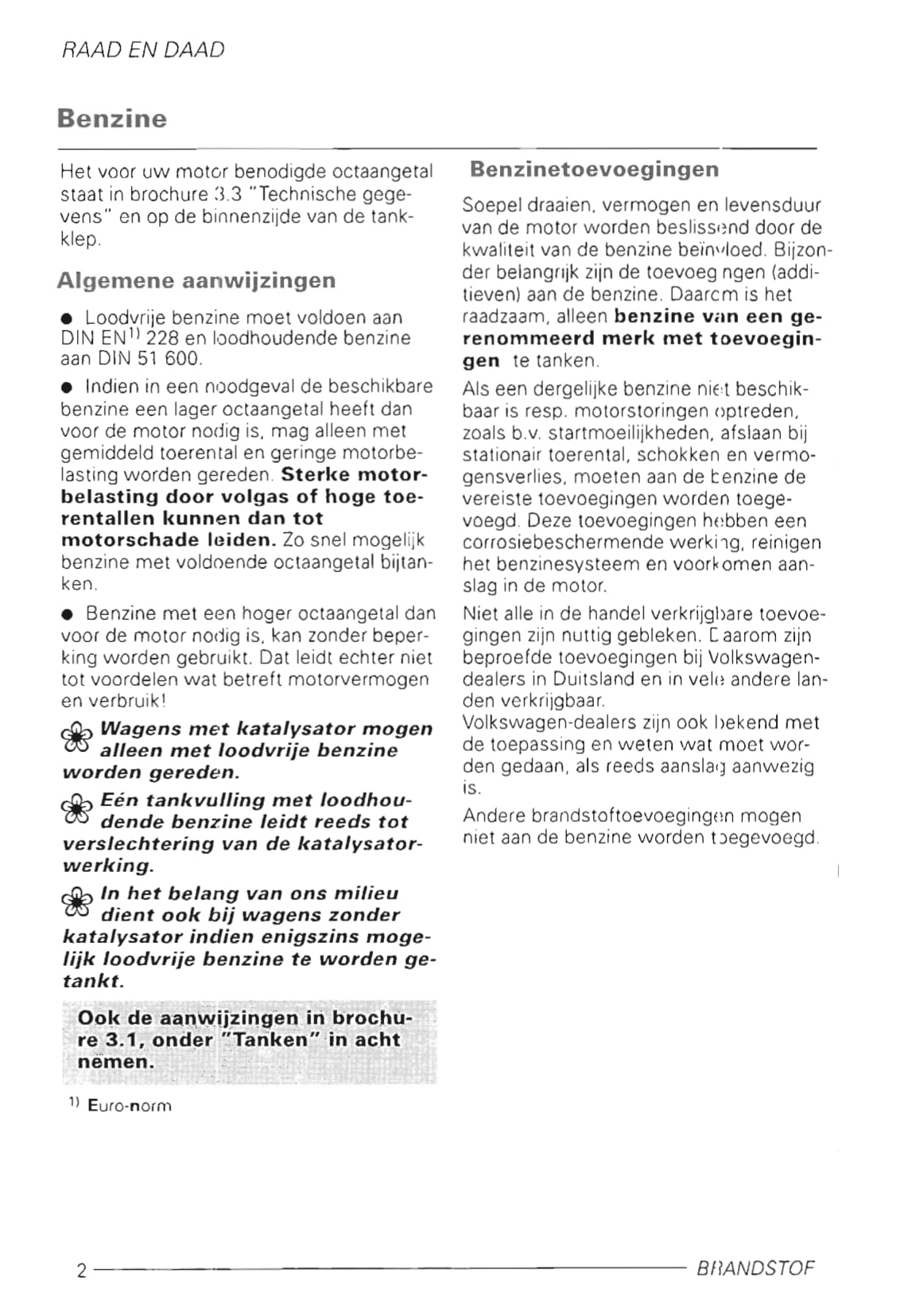 1998-2005 Volkswagen Bora Owner's Manual | Dutch