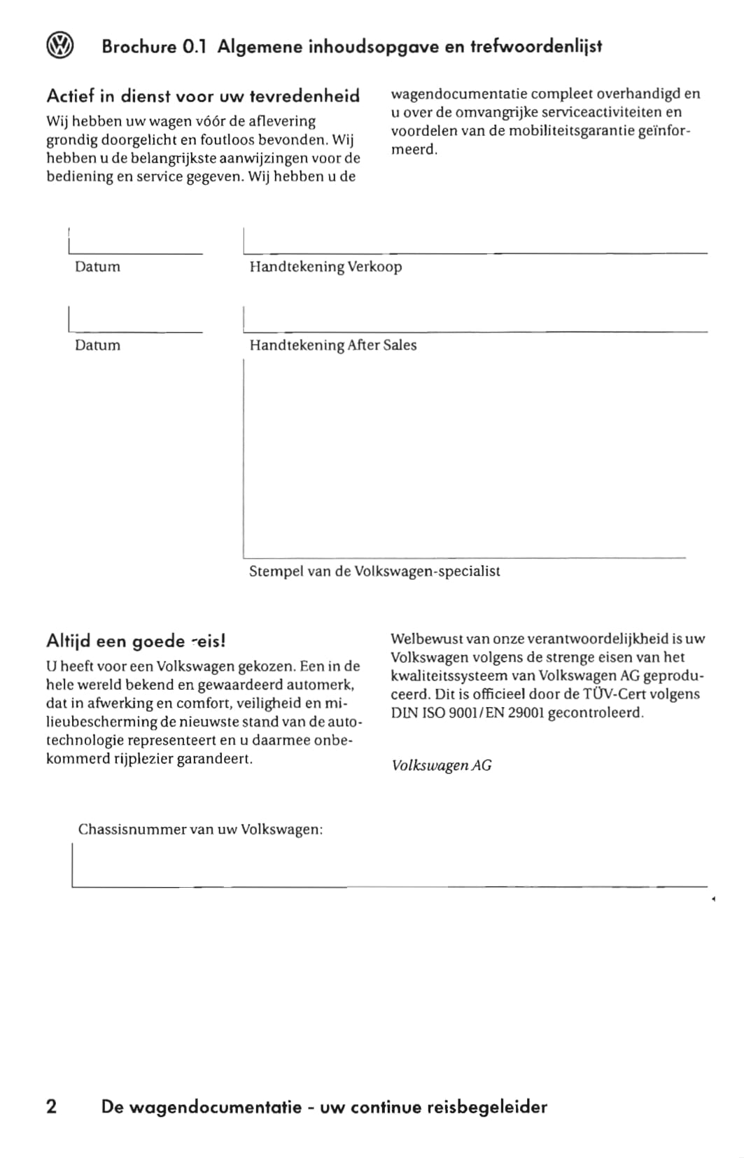 2008-2012 Volkswagen Passat Owner's Manual | Dutch