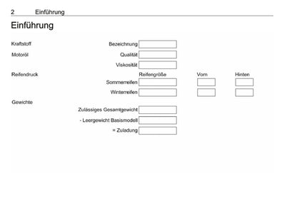 2018-2019 Opel Vivaro Owner's Manual | German