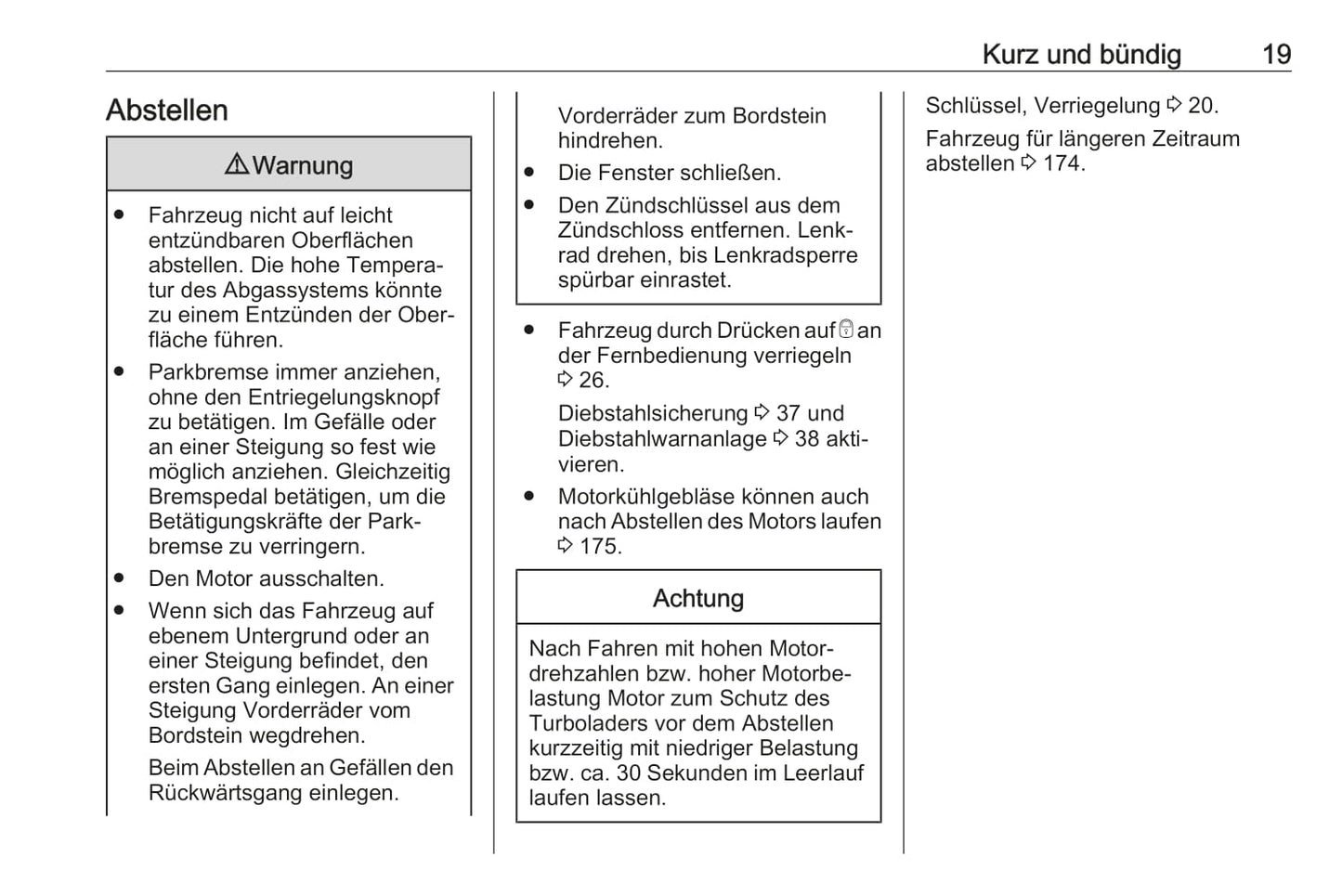 2018-2019 Opel Vivaro Owner's Manual | German