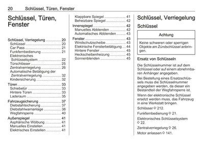 2018-2019 Opel Vivaro Owner's Manual | German