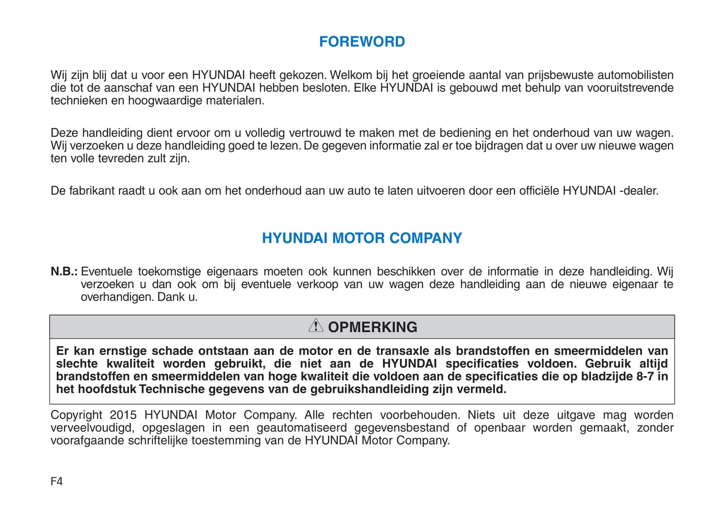 2015-2018 Hyundai Tucson Gebruikershandleiding | Nederlands