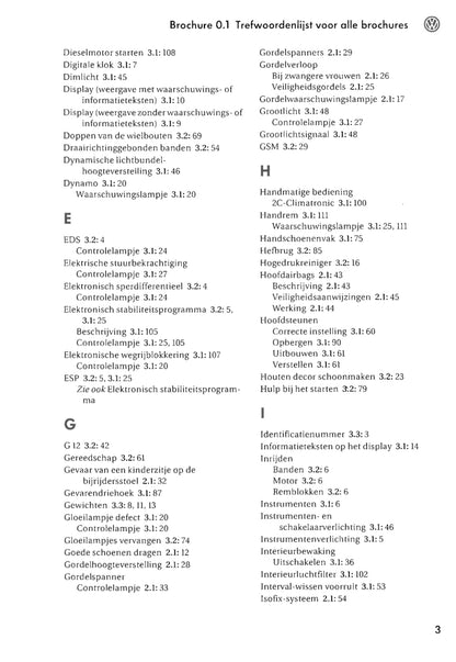 2003-2006 Volkswagen Touran Bedienungsanleitung | Niederländisch