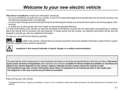 2019-2020 Renault Twizy Owner's Manual | English