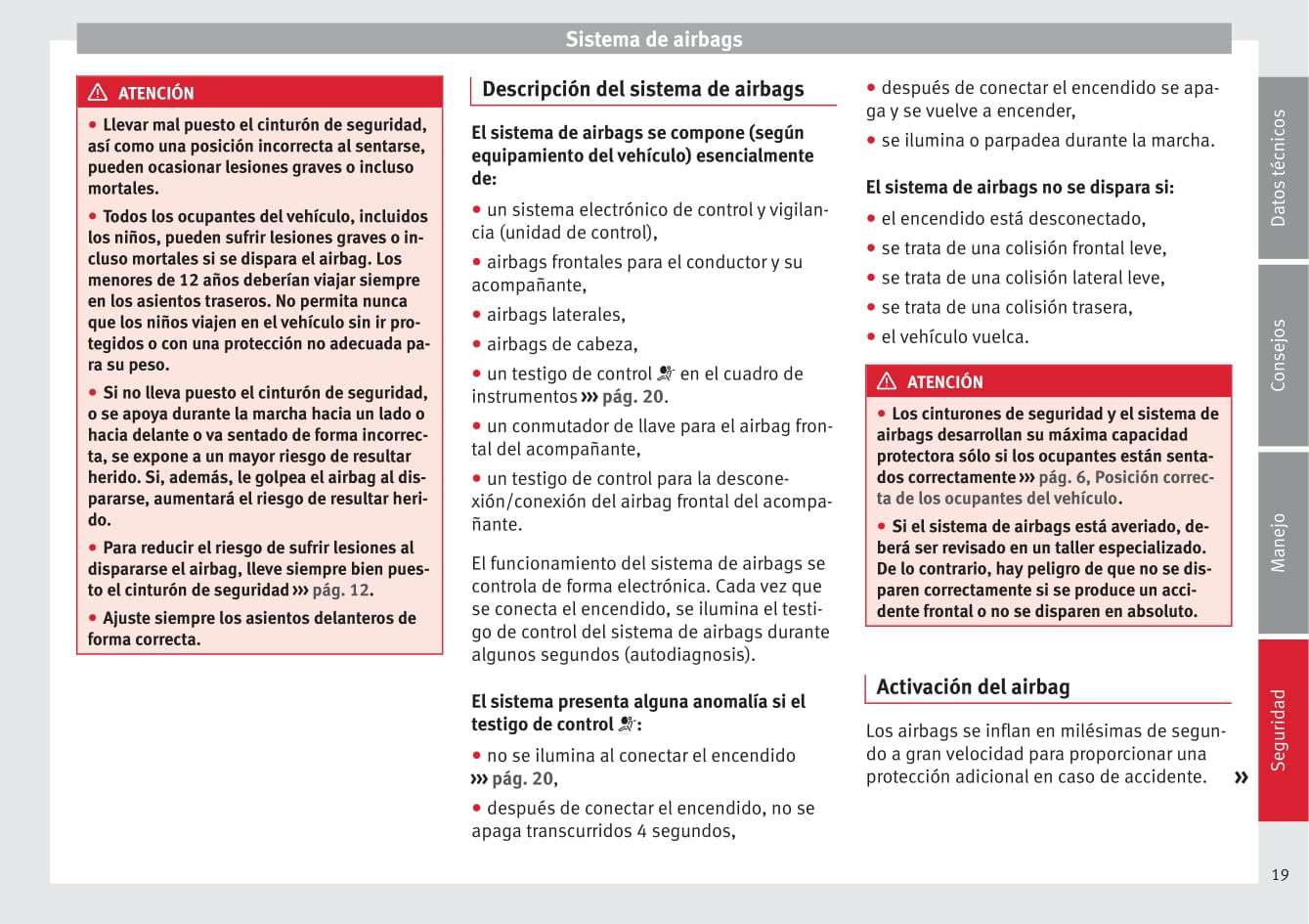 2009-2015 Seat Altea XL Owner's Manual | Spanish