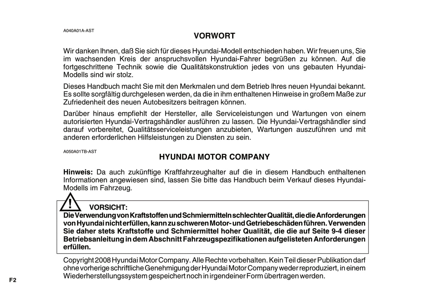 2008-2009 Hyundai Getz Gebruikershandleiding | Duits