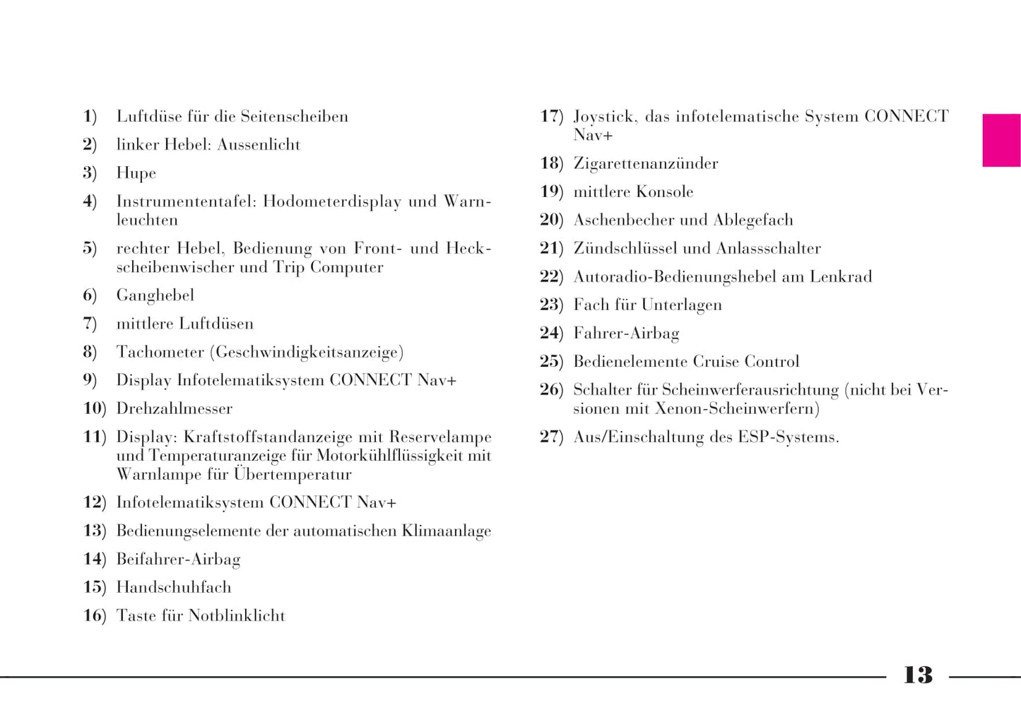 2002-2008 Lanica Phedra Gebruikershandleiding | Duits