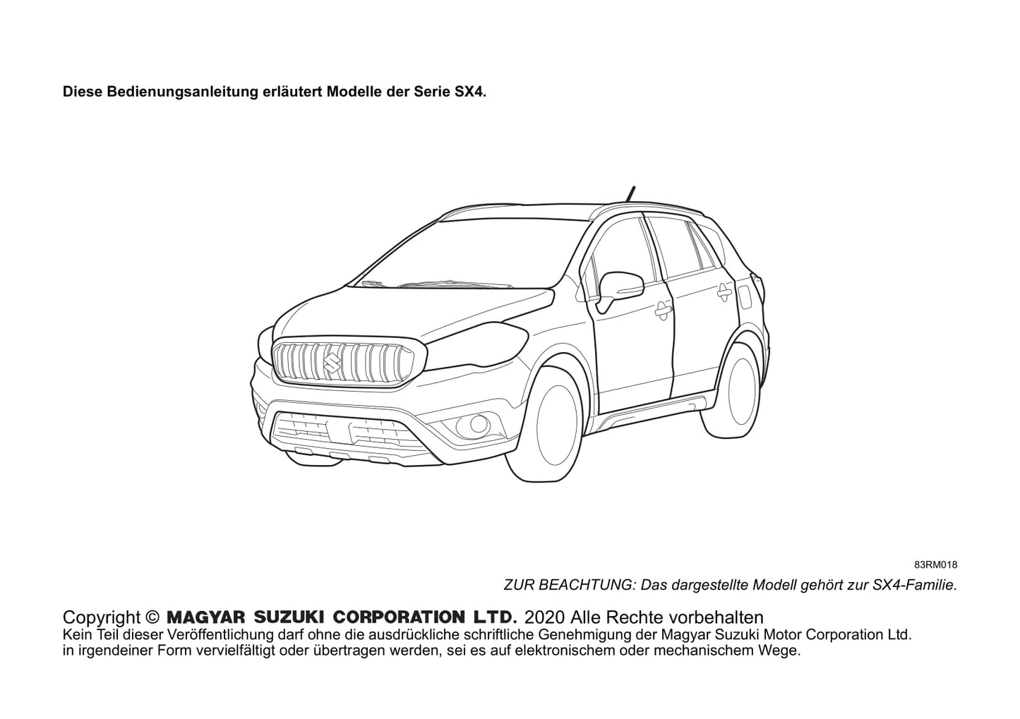 2016-2021 Suzuki SX4 Gebruikershandleiding | Duits