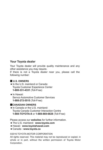 2013-2017 Toyota 4Runner Gebruikershandleiding | Engels