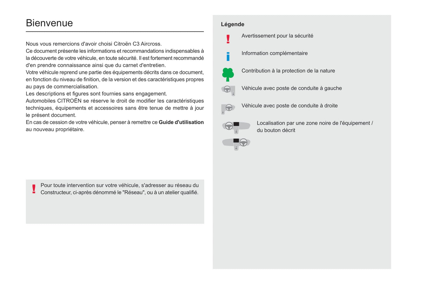 2021-2023 Citroën C3 Aircross Owner's Manual | French