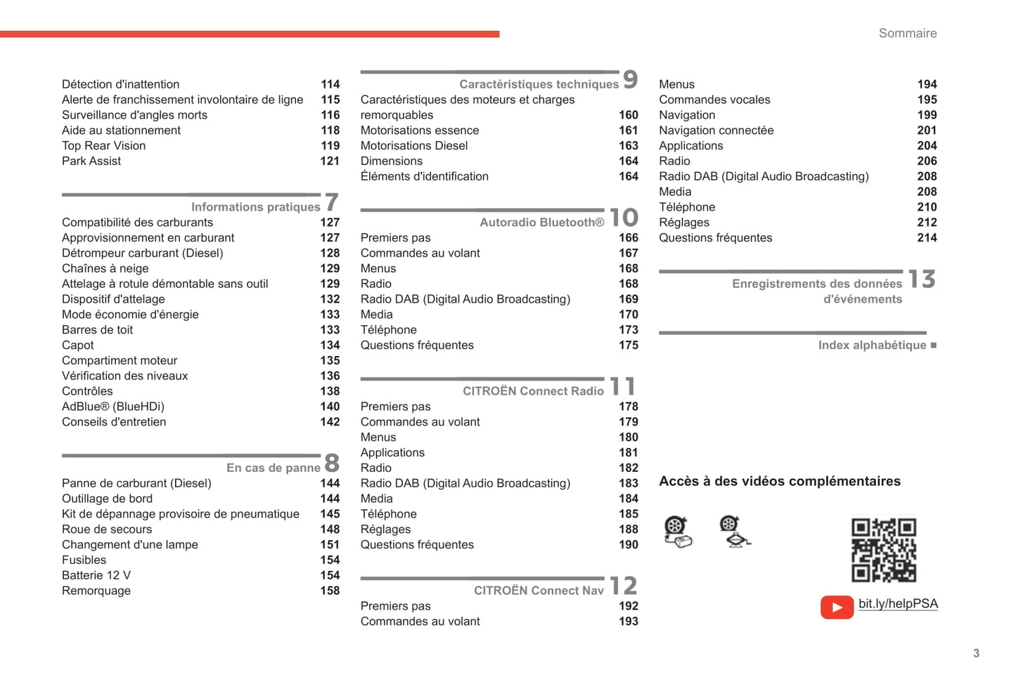 2021-2023 Citroën C3 Aircross Owner's Manual | French