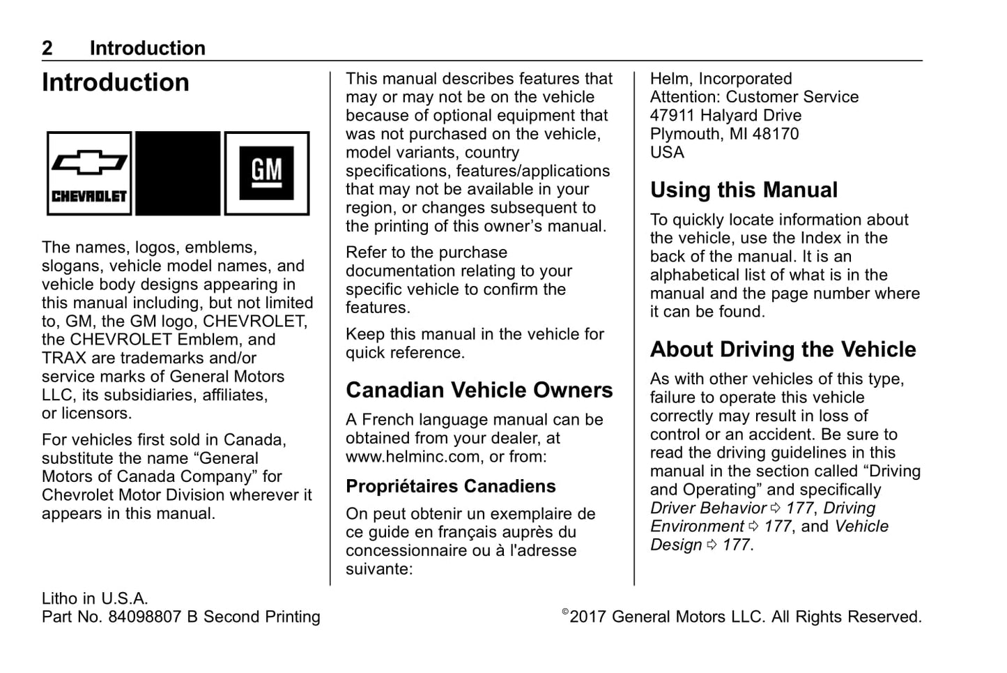 2018 Chevrolet Trax Gebruikershandleiding | Engels