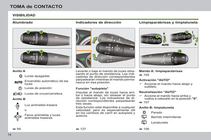 2012-2014 Peugeot 308 Gebruikershandleiding | Spaans