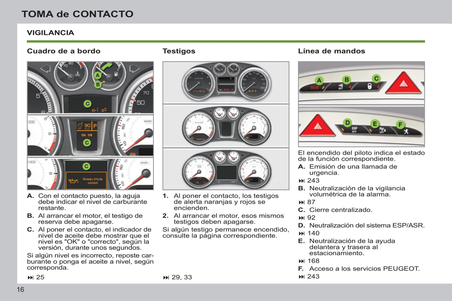 2012-2014 Peugeot 308 Gebruikershandleiding | Spaans