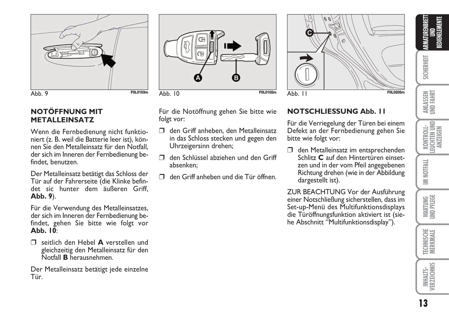 2009-2010 Fiat Croma Owner's Manual | German