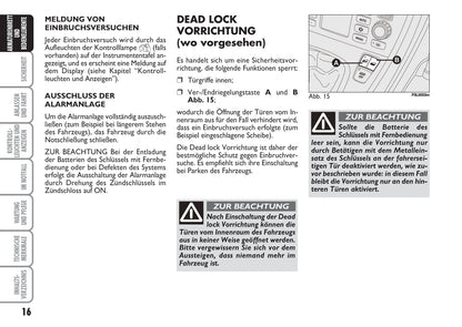 2009-2010 Fiat Croma Owner's Manual | German