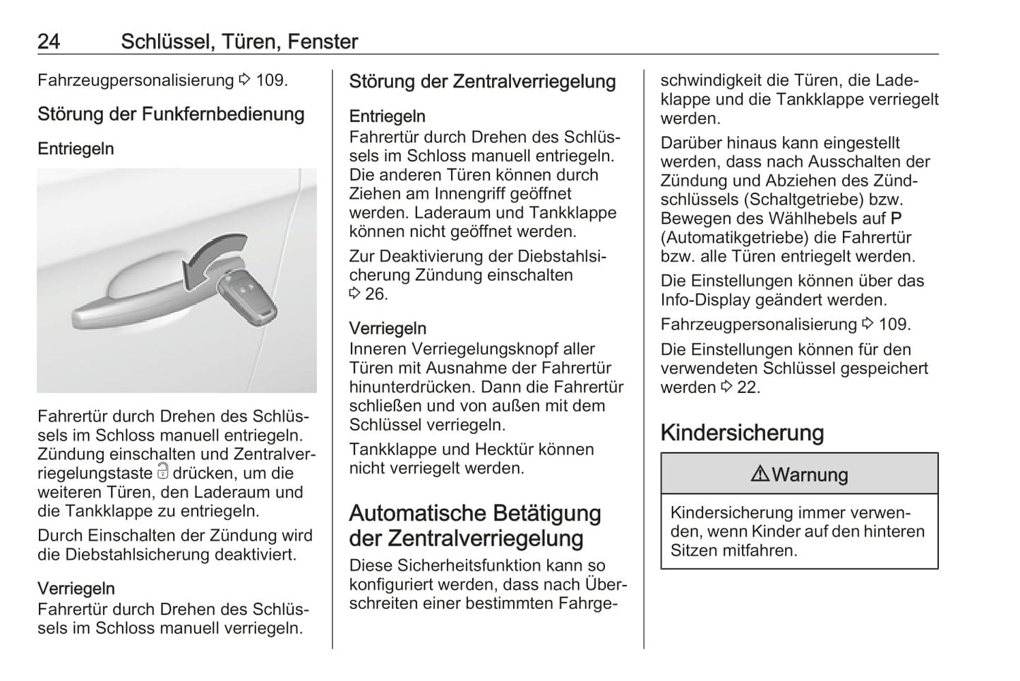 2018-2019 Opel Corsa Owner's Manual | German