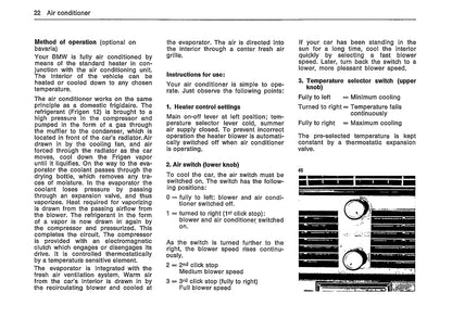 1973 BMW Bavaria 3.0 Gebruikershandleiding | Engels