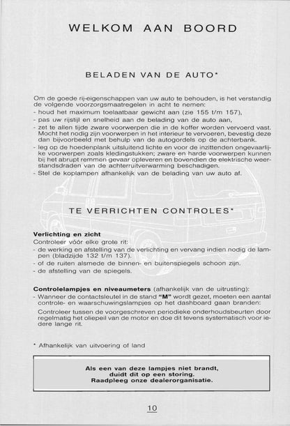 1998-1999 Citroën Evasion Owner's Manual | Dutch