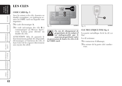 2006-2011 Lancia Ypsilon Owner's Manual | French