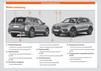 2019-2023 Seat Tarraco Owner's Manual | Polish