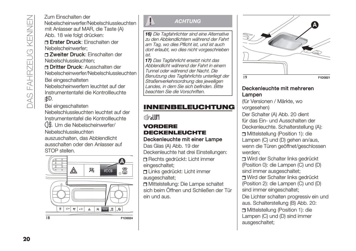 2018-2019 Fiat Panda Gebruikershandleiding | Duits