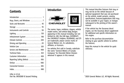 2021 Chevrolet Silverado 1500 Gebruikershandleiding | Engels