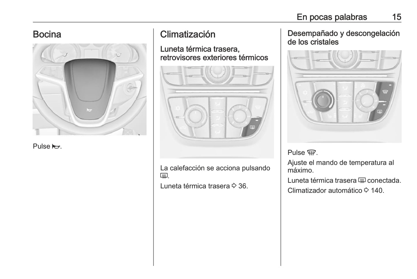 2015-2018 Opel Astra/Astra GTC Owner's Manual | Spanish